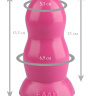 Розовая гладкая анальная втулка - 15,5 см. купить в секс шопе
