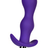 Фиолетовая изогнутая анальная вибропробка - 14 см. купить в секс шопе