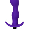Фиолетовая изогнутая анальная вибропробка - 14 см. купить в секс шопе