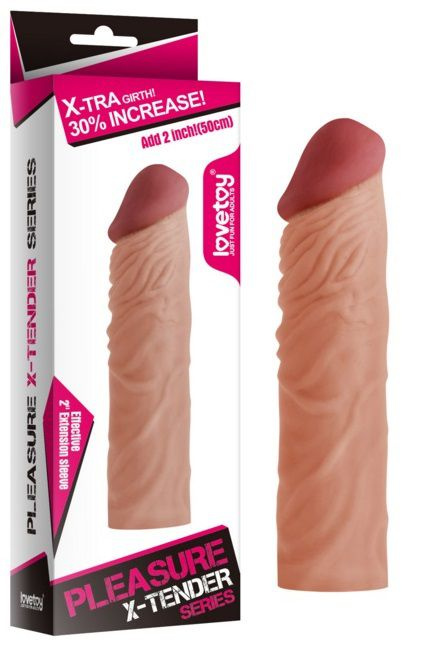 Насадка-фаллоимитатор Super-Realistic Penis - 19,5 см. купить в секс шопе
