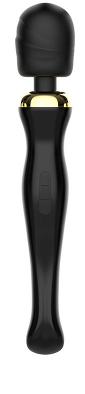 Черный вибратор Oscar - 32,2 см. купить в секс шопе