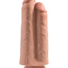 Телесный сдвоенный фаллоимитатор 9  Two Cocks One Hole - 25,4 см. купить в секс шопе