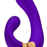 Фиолетовый гибкий вибростимулятор MIYO с двумя моторами - 18,5 см. купить в секс шопе