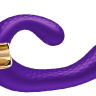 Фиолетовый гибкий вибростимулятор MIYO с двумя моторами - 18,5 см. купить в секс шопе