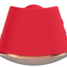 Красный клиторальный стимулятор Dazzling с вибрацией и ротацией - 6,7 см. купить в секс шопе