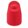Красный клиторальный стимулятор Dazzling с вибрацией и ротацией - 6,7 см. купить в секс шопе