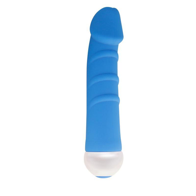 Голубой вибратор FASHION SUCCUBI - 14,5 см. купить в секс шопе