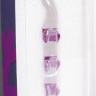 Фаллоимитатор стеклянный с розовыми кольцами - 17 см. купить в секс шопе