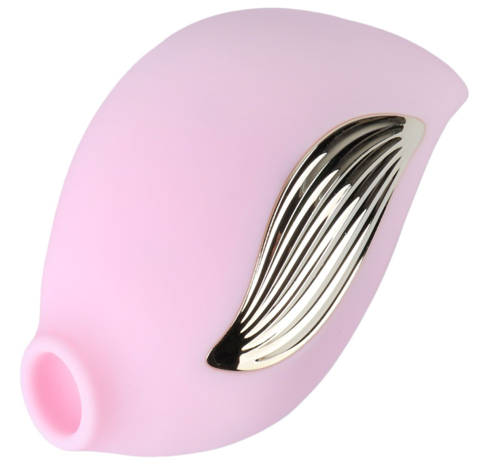 Нежно-розовый клиторальный вибростимулятор-ракушка купить в секс шопе