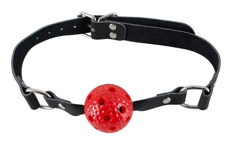 Классический кляп с красным шариком Knebel купить в секс шопе