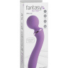 Фиолетовый двусторонний вибростимулятор Duo Wand Massage-Her - 19,6 см. купить в секс шопе