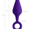 Фиолетовая анальная втулка с ограничительным колечком - 11,5 см. купить в секс шопе