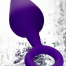 Фиолетовая анальная втулка с ограничительным колечком - 11,5 см. купить в секс шопе