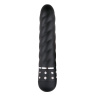 Черный мини-вибратор Diamond Twisted Vibrator - 11,4 см. купить в секс шопе