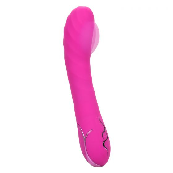 Розовый вибромассажер Insatiable G Inflatable G-Wand с функцией расширения - 21,5 см. купить в секс шопе