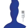Синий спиралевидный вибромассажер - 8,5 см. купить в секс шопе