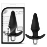 Чёрная  анальная вибропробка Luxe Discover - 12,7 см. купить в секс шопе