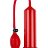 Красная вакуумная помпа Eroticon PUMP X1 с грушей купить в секс шопе