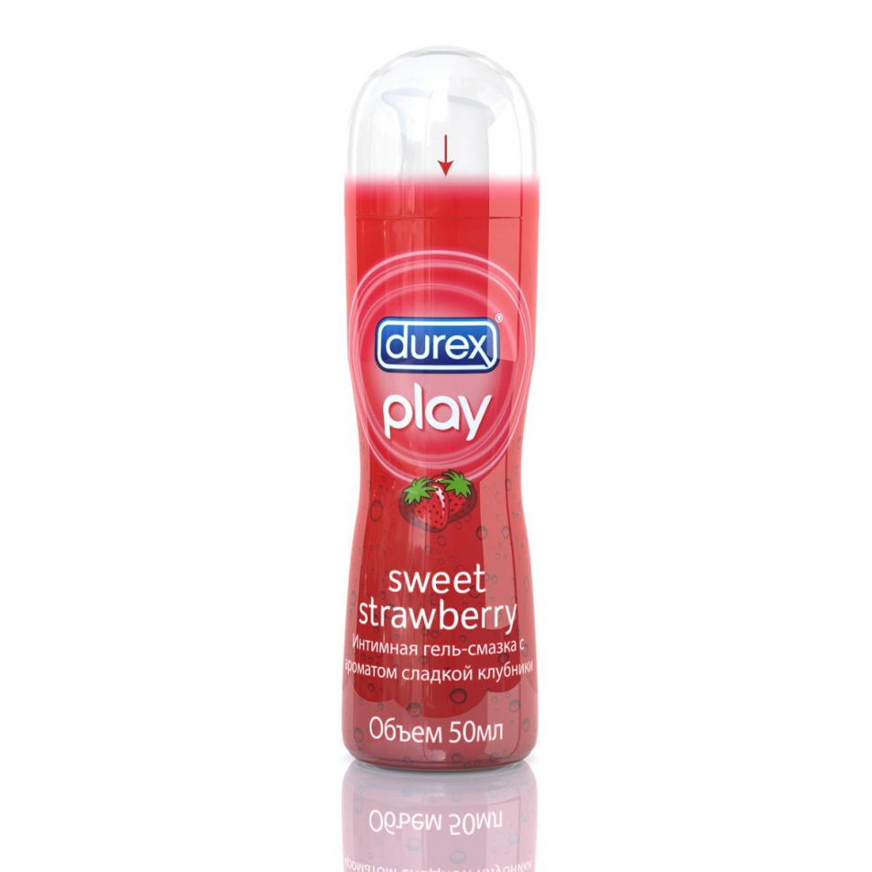 Интимная гель-смазка DUREX Play Sweet Strawberry с ароматом сладкой клубники - 50 мл. купить в секс шопе