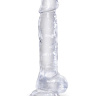 Прозрачный фаллоимитатор 8  Cock with Balls - 22,2 см. купить в секс шопе