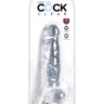 Прозрачный фаллоимитатор 8  Cock with Balls - 22,2 см. купить в секс шопе