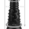 Черная анальная втулка с шипиками - 18 см. купить в секс шопе