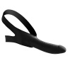 Черный кляп-страпон Masters Mini Face Fuck Strap-On - 14 см. купить в секс шопе