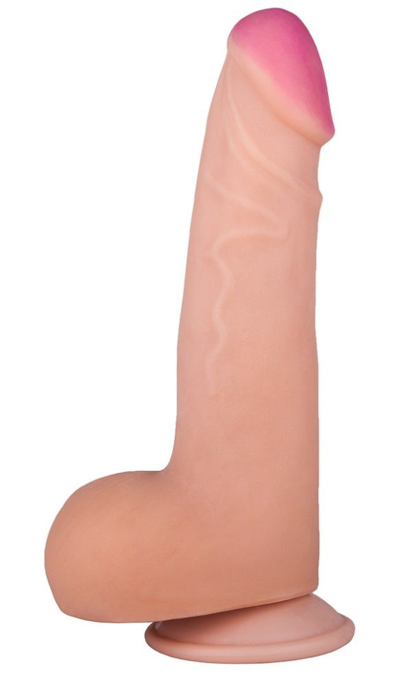 Фаллоимитатор на присоске средних размеров - 18,2 см. купить в секс шопе