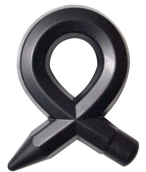 Чёрное силиконовое эрекционное кольцо RINGS LIQUID SILICONE купить в секс шопе