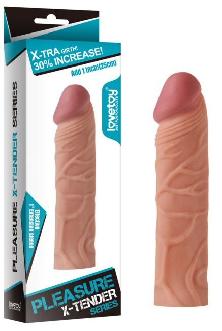 Насадка-фаллоимитатор Super-Realistic Penis - 17 см. купить в секс шопе