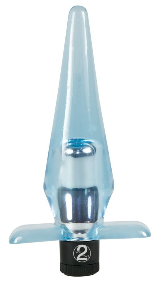 Бледно-голубой анальный массажер - 11 см. купить в секс шопе
