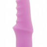Розовый вибратор Scallop Bullet Pink с рёбрышками - 14 см. купить в секс шопе