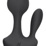 Черный анально-вагинальный вибратор Sofia - 13 см. купить в секс шопе
