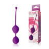 Фиолетовые двойные вагинальные шарики Cosmo с хвостиком для извлечения купить в секс шопе