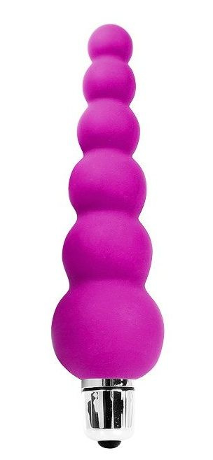 Розовый анальный вибромассажер-елочка - 12 см. купить в секс шопе