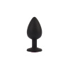 Черная анальная пробка с кристаллм Booty Fantasy Gem Plug L - 9,5 см. купить в секс шопе
