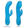 Голубой вибромассажер Insatiable G Inflatable G-Bunny с функцией расширения - 21 см. купить в секс шопе