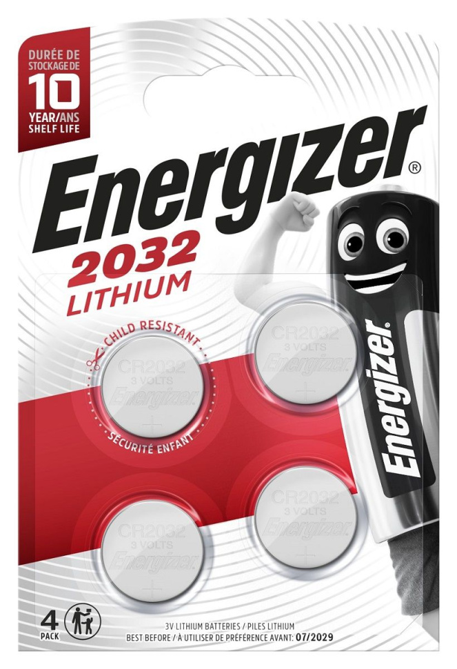 Батарейки Energizer Lithium CR2032 3V - 4 шт. купить в секс шопе