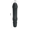 Черный мини-вибратор Stev -13,5 см. купить в секс шопе