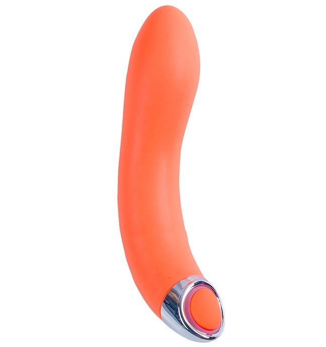 Оранжевый гладкий G-вибратор из силикона PURRFECT SILICONE G-SPOT VIBRATOR - 17,7 см. купить в секс шопе