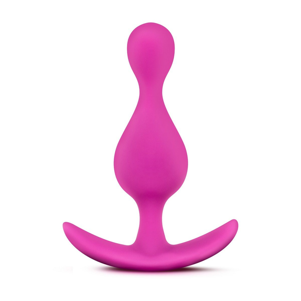 Розовая фигурная анальная пробка Luxe Explore - 11,4 см. купить в секс шопе