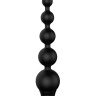 Черный анальный вибромассажер REMOTE GRADUATING BEADS - 20,7 см. купить в секс шопе