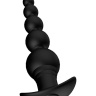 Черный анальный вибромассажер REMOTE GRADUATING BEADS - 20,7 см. купить в секс шопе