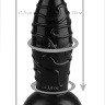 Черная анальная втулка с венками - 17,5 см. купить в секс шопе