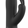 Черный вибромассажер-кролик Izara - 22 см. купить в секс шопе