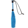 Голубая мини-плеть из силикона и акрила SILICONE FLOGGER WHIP - 25,6 см. купить в секс шопе