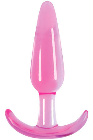 Гладкая розовая анальная пробка Jelly Rancher T-Plug Smooth - 10,9 см. купить в секс шопе