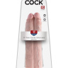 Сдвоенный телесный фаллоимитатор на присоске 11  Two Cocks One Hole - 30,5 см. купить в секс шопе