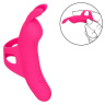 Розовый вибромассажер на палец The Flirty Vibe - 10 см. купить в секс шопе