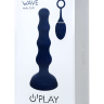 Синяя анальная вибровтулка OPlay Wave с пультом ДУ - 15,5 см. купить в секс шопе